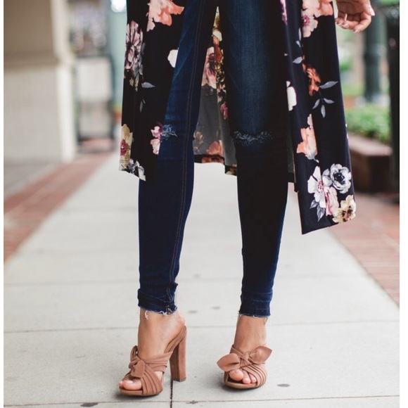 BAMBOO Shoes - Bamboo Bow Backless Pumps